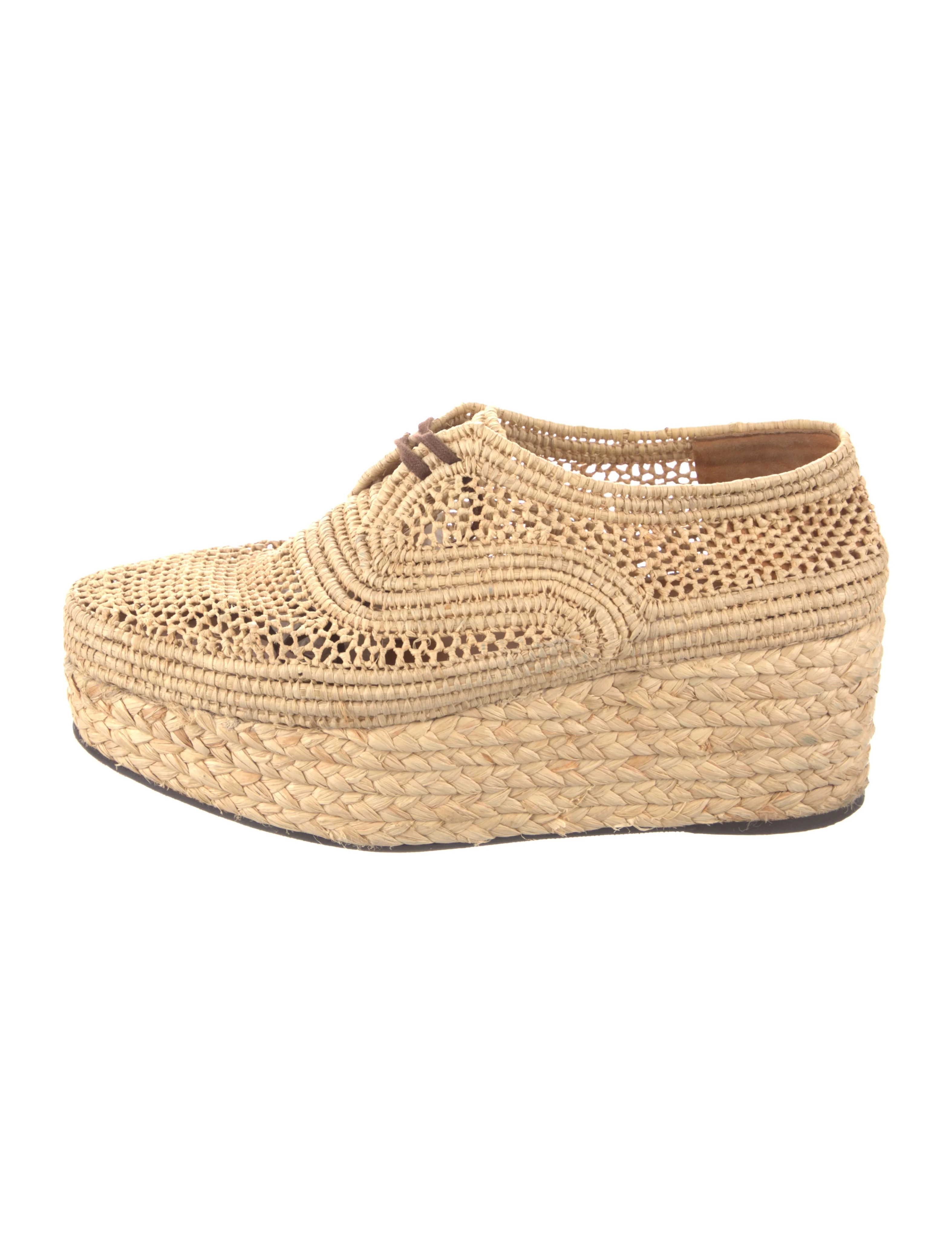 Raffia Braided Accents Oxfords | The RealReal