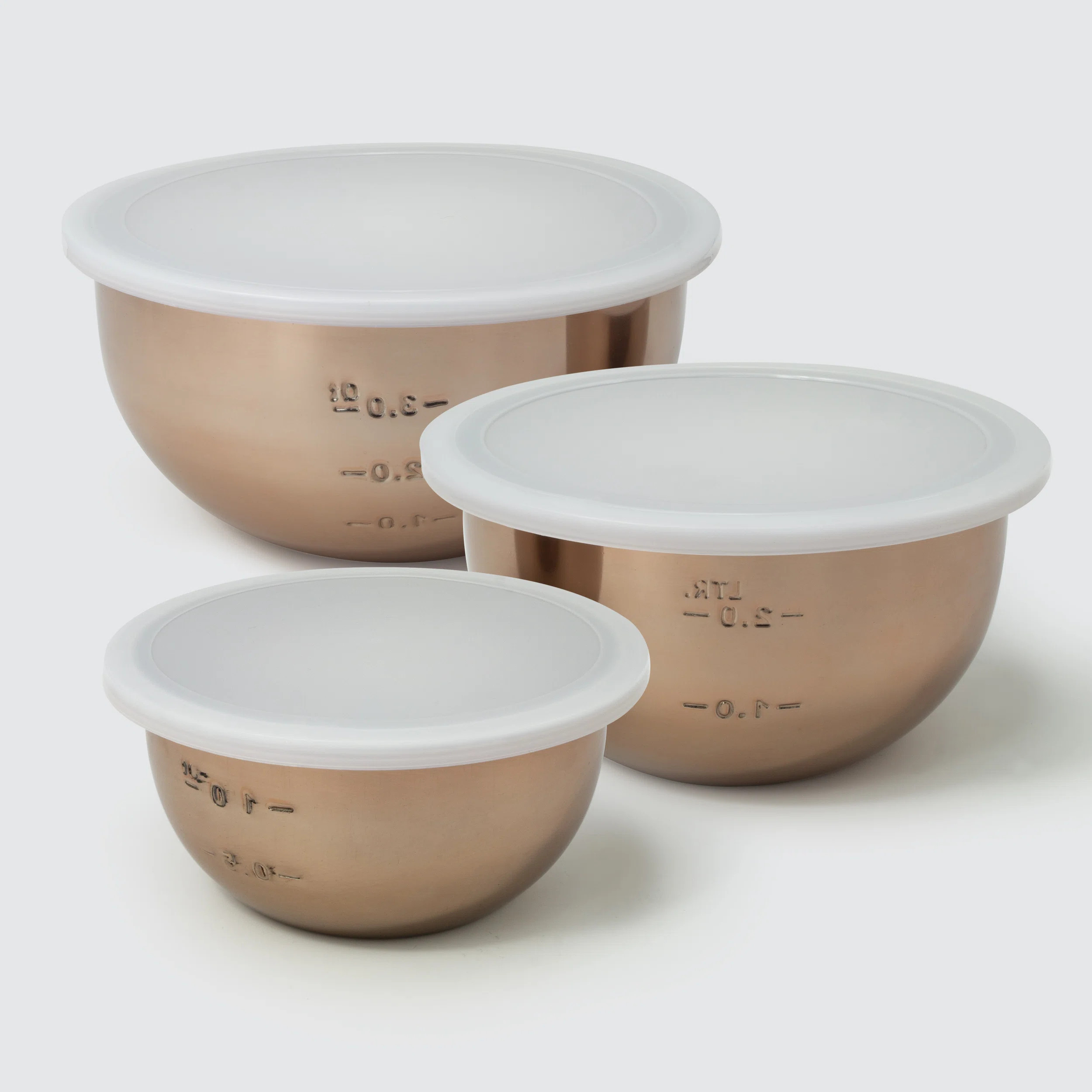 Cook Pro 1.5qt, 3qt, 5qt, Copper Tone Stainless Steel Mixing Bowl Set & Reviews | Wayfair | Wayfair North America