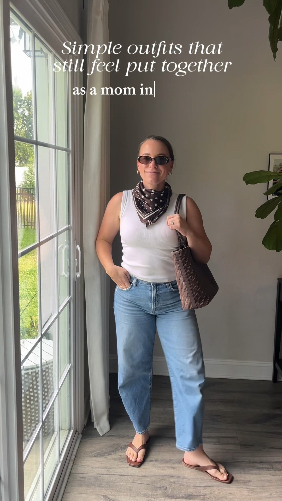 My go to outfit lately. This $15 scarf pulled it all together and added something fun. 🤍

#LTKootd #LTKmomlife #LTKSeasonal