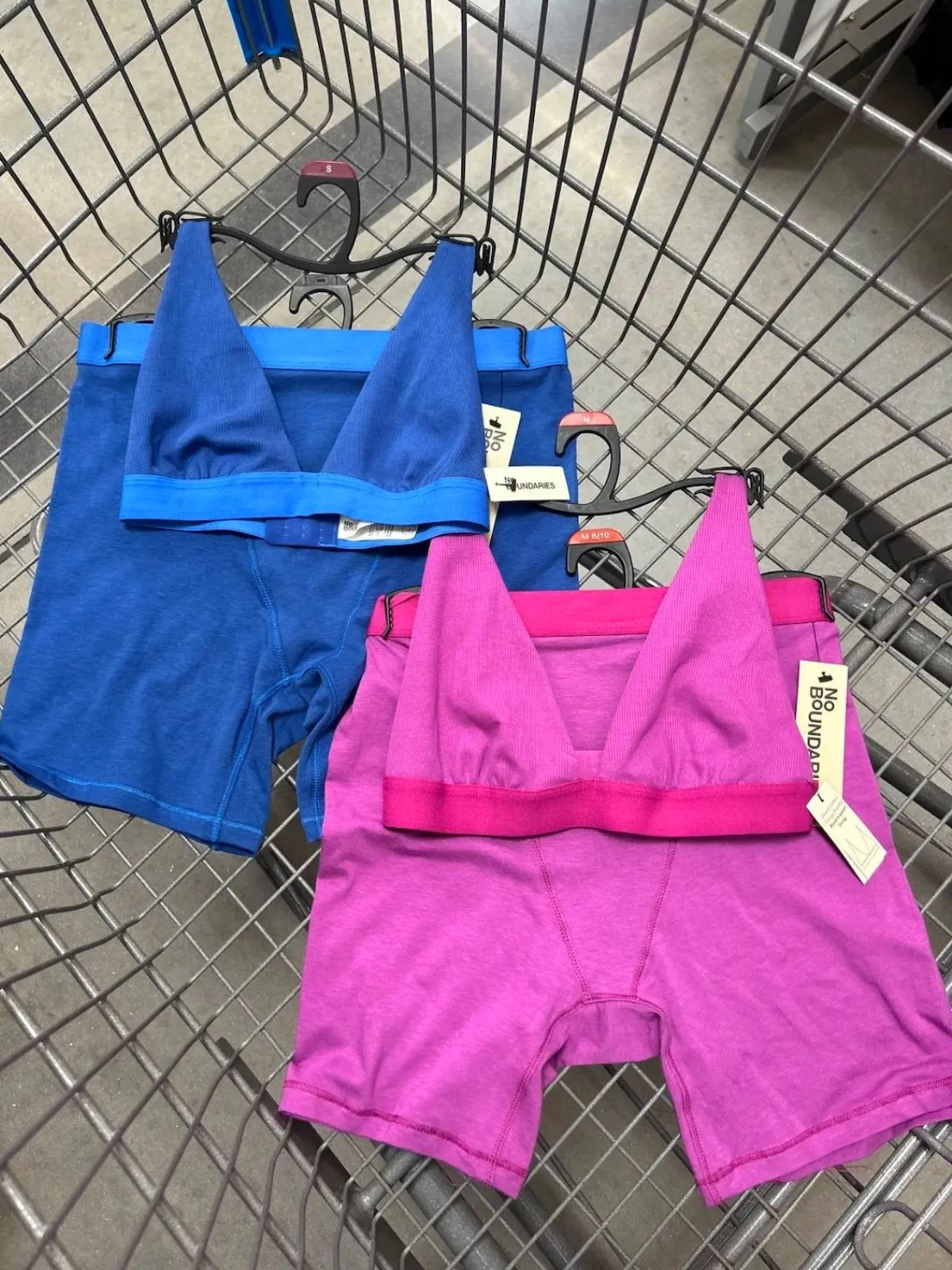 These bra + boxer shorts sets at Walmart are so comfy! Fits TTS!