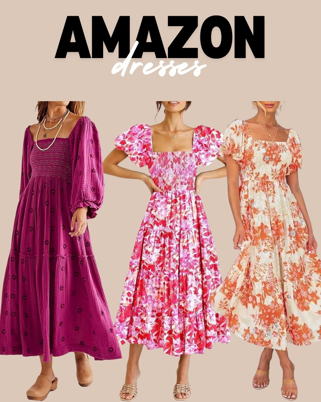 Summer dresses from Amazon! 
Summer dress, floral dress, beach outfits, beach dress, baby shower dress, wedding guest dress, church outfit, church dress, boho dresses, amazon fashion, Amazon dress, Amazon outfit ideas, spring dress, spring outfits

#LTKMothersDay #LTKSeasonal #LTKWorkwear