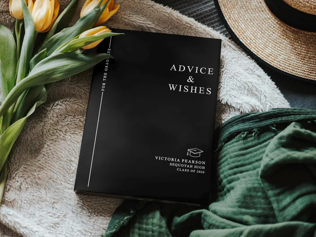 Advice & Wishes Graduation Book - Class of 2026 - Personalized Graduate Guest Book - His or Her M... | Etsy (Global)