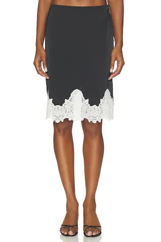Tularosa Claire Skirt in Black & White. - size XXS | Revolve Clothing (Global)