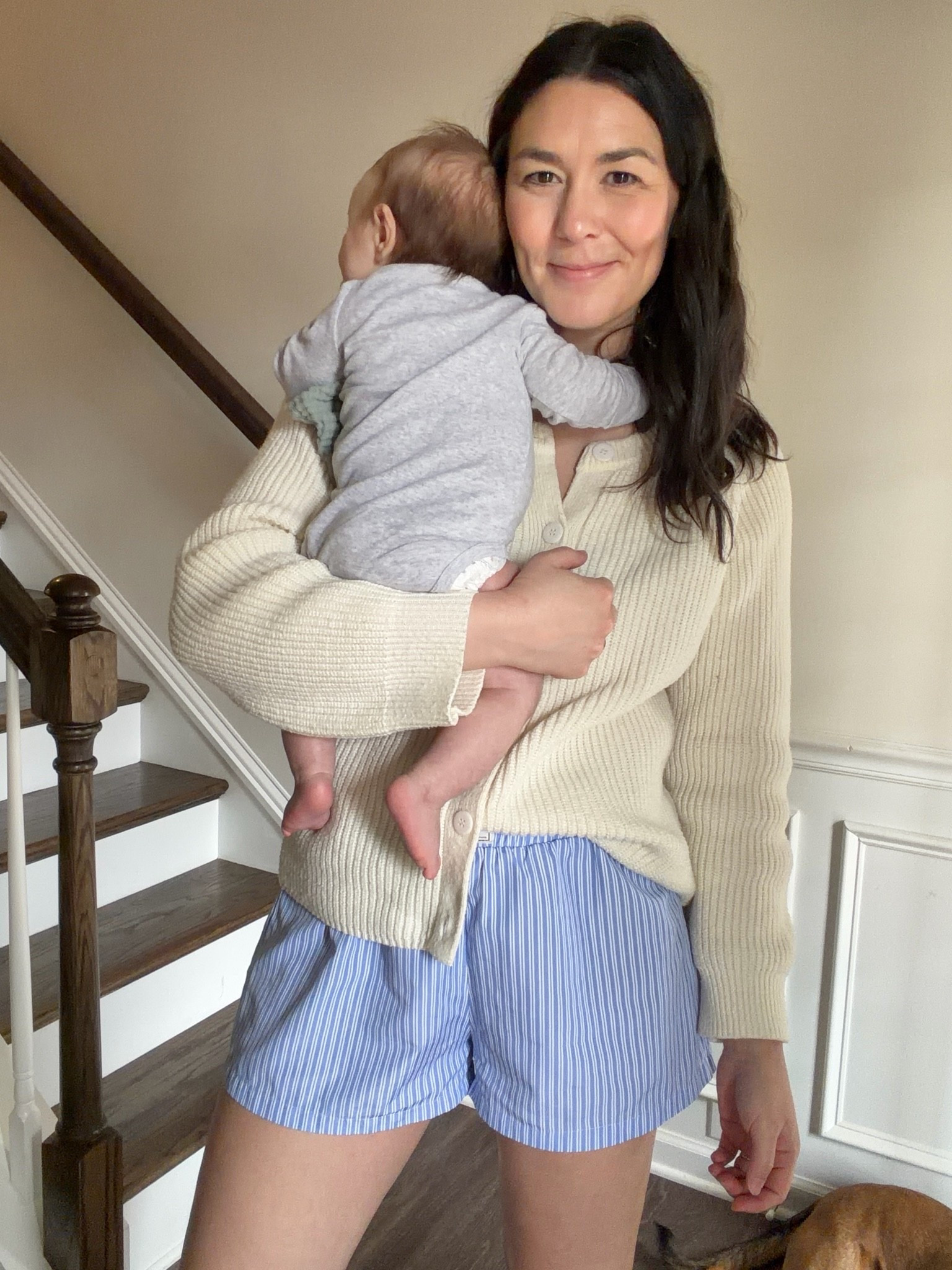 Easy outfit for a rainy Spring day!

Cute, comfy, and postpartum/nursing friendly! 

My cream cardigan & boxer shorts run TTS. Linked some similar options as well! 

I also linked my baby’s 100% cotton onesies from Amazon I love!

#LTKootd #LTKBaby #LTKTall
