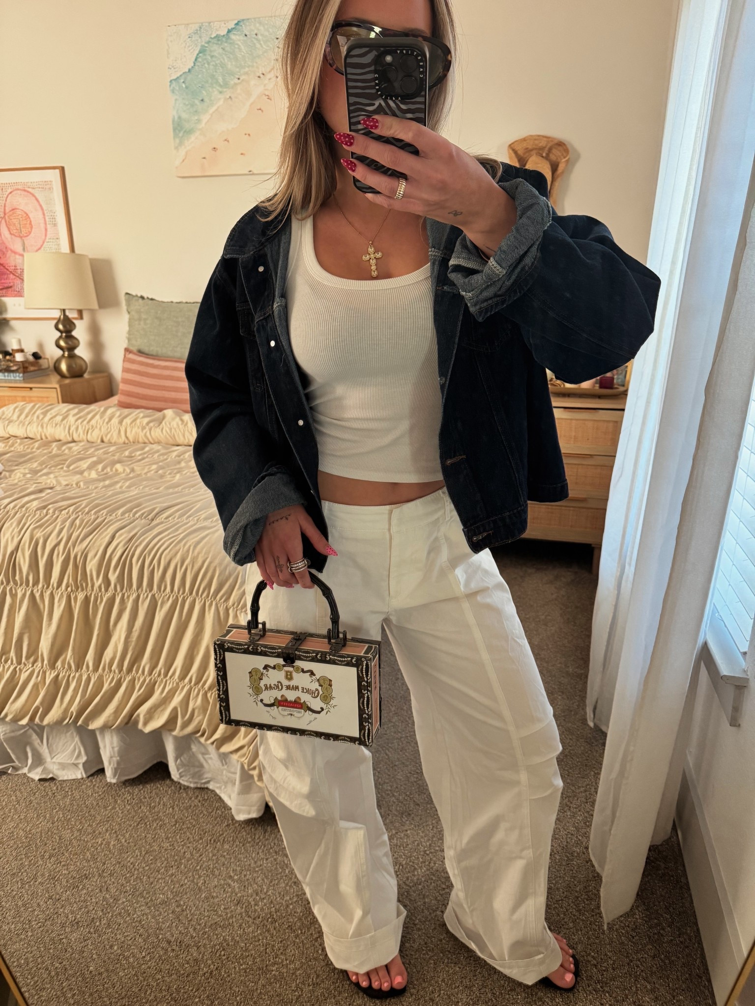 all white & a denim jacket for spring !!🤍🤍🤍🌊

#LTKootd #LTKSeasonal