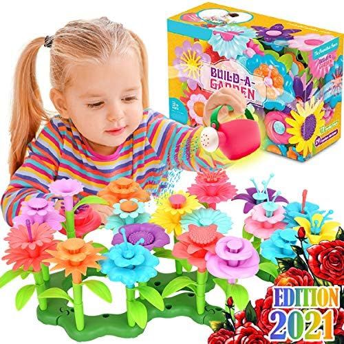 FunzBo Flower Garden Building Toys for Girls - STEM Toy Gardening Pretend Gift for Kids - Stackin... | Amazon (US)