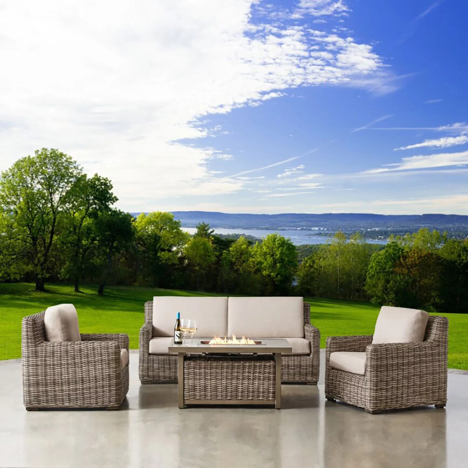 Member's Mark Halstead 4-Piece Standard Seating Set with Fire Element | Sam's Club