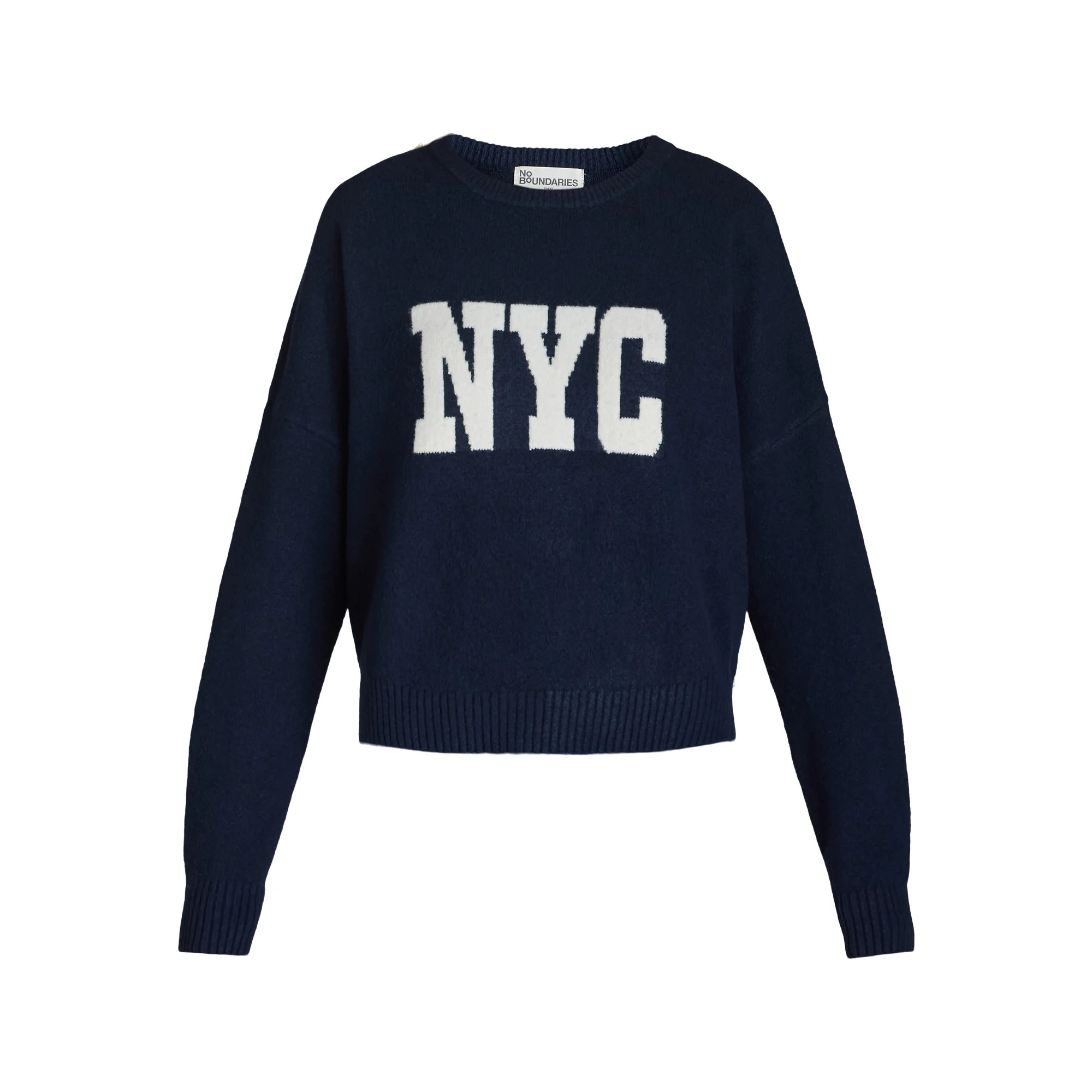 No Boundaries Cropped Conversation Sweater, Midweight, Women’s and Women's Plus Sizes XXS-2XL | Walmart (US)