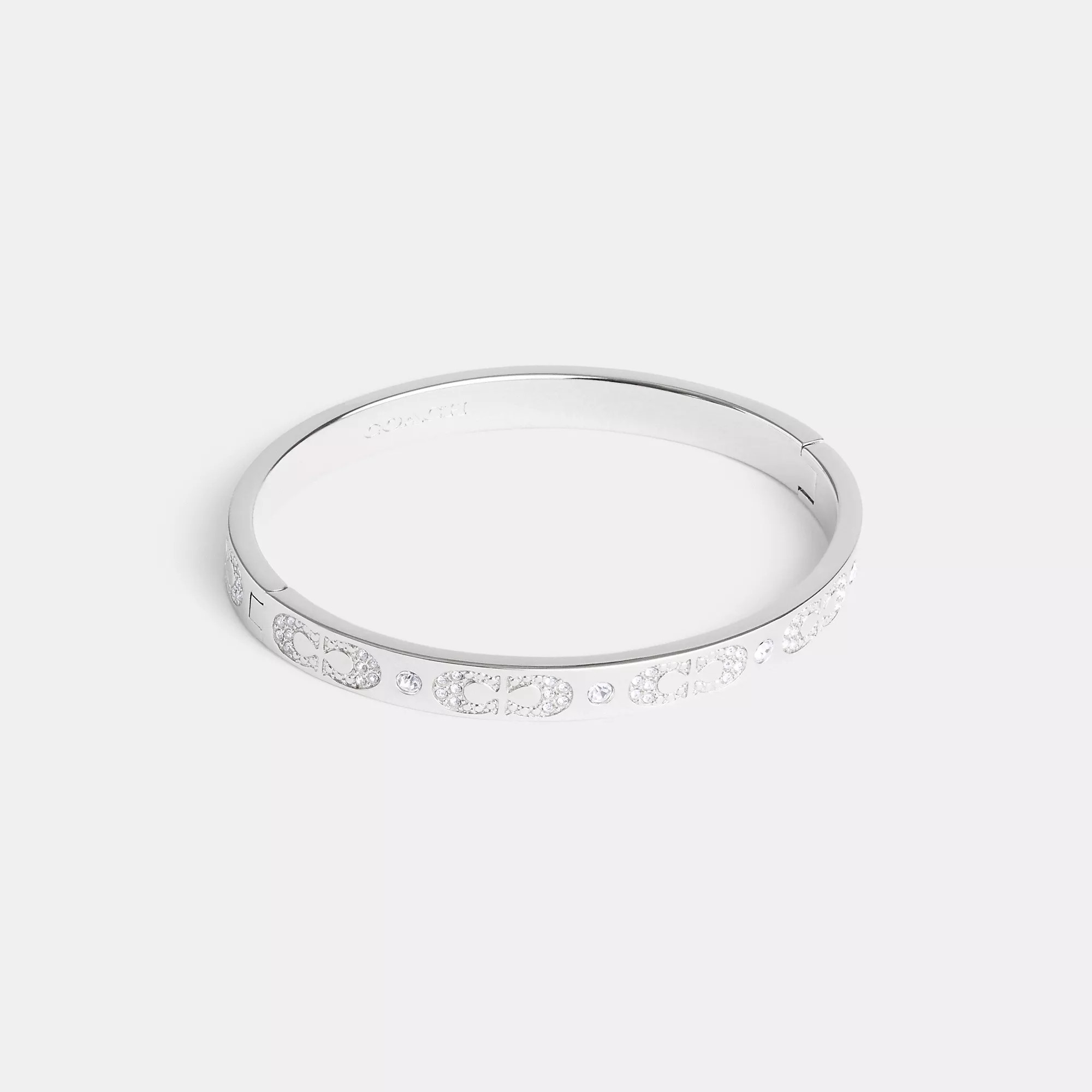 Coach Outlet Signature Pavé Hinged Bangle | Shop Simon