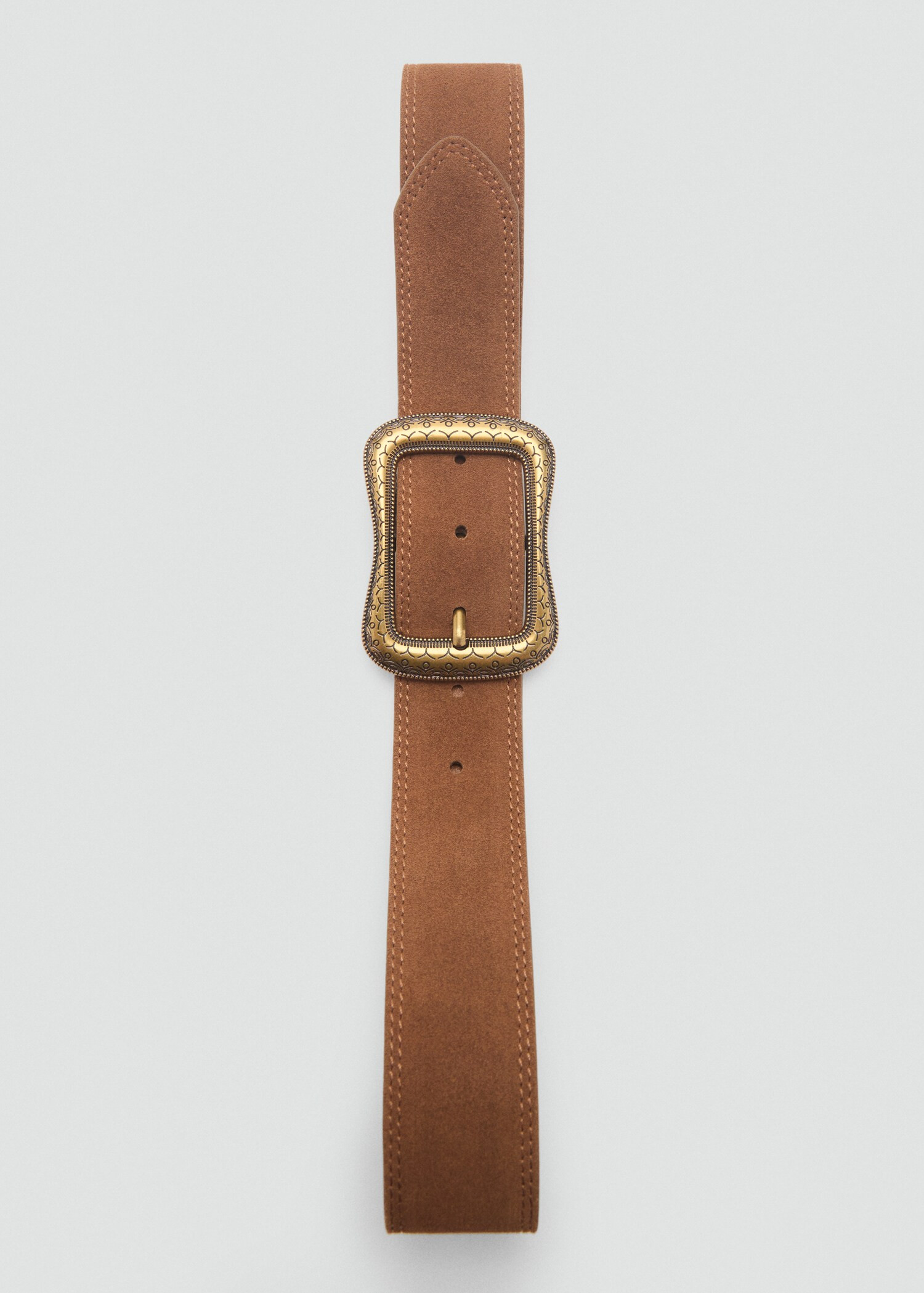 Suede belt with engraved buckle - Women | MANGO USA | Mango (US/MX/AU)