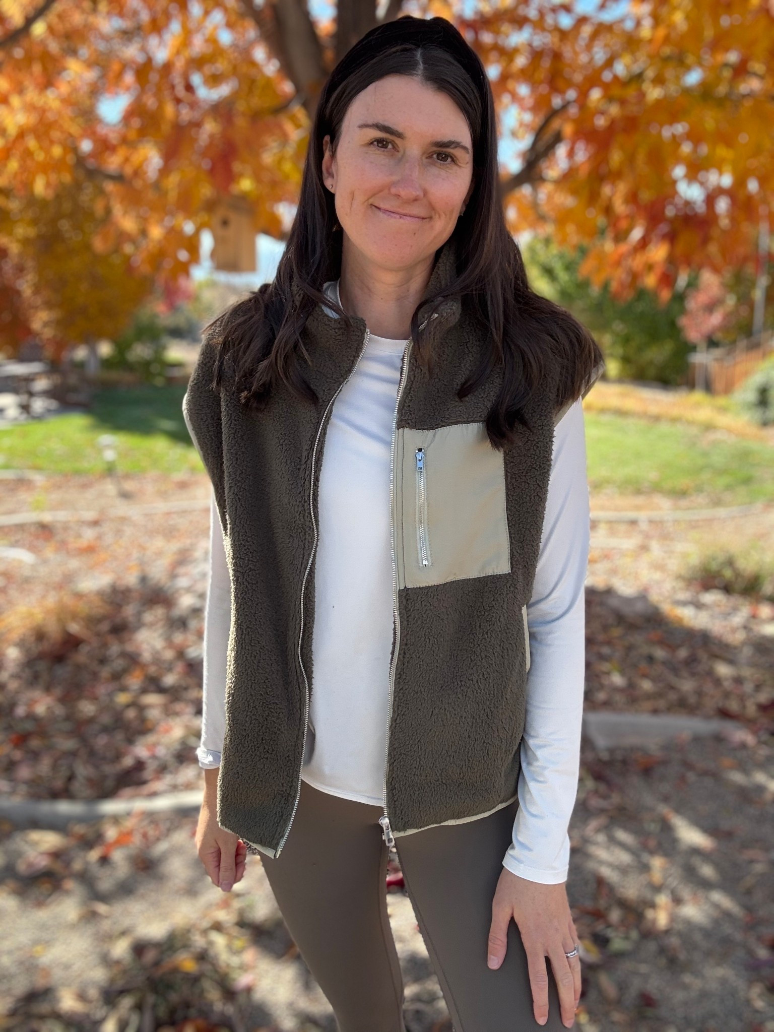 Cute fleece vest that runs TTS and comes in 9 different colors! Wearing a medium in the green. 

#LTKTall #LTKPetite #LTKSeasonal