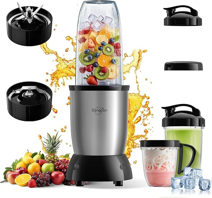 Sangcon 1000w Smoothie Blender for Kitchen, Blender for Smoothies, with 24oz/19oz/10oz Bpa-Free C... | Amazon (US)
