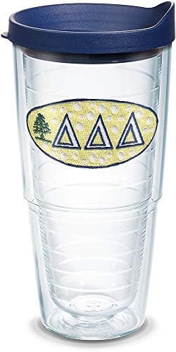 Tervis Sorority - Delta Delta Delta Tumbler with Emblem and Navy Lid 24oz, Clear | Amazon (US)