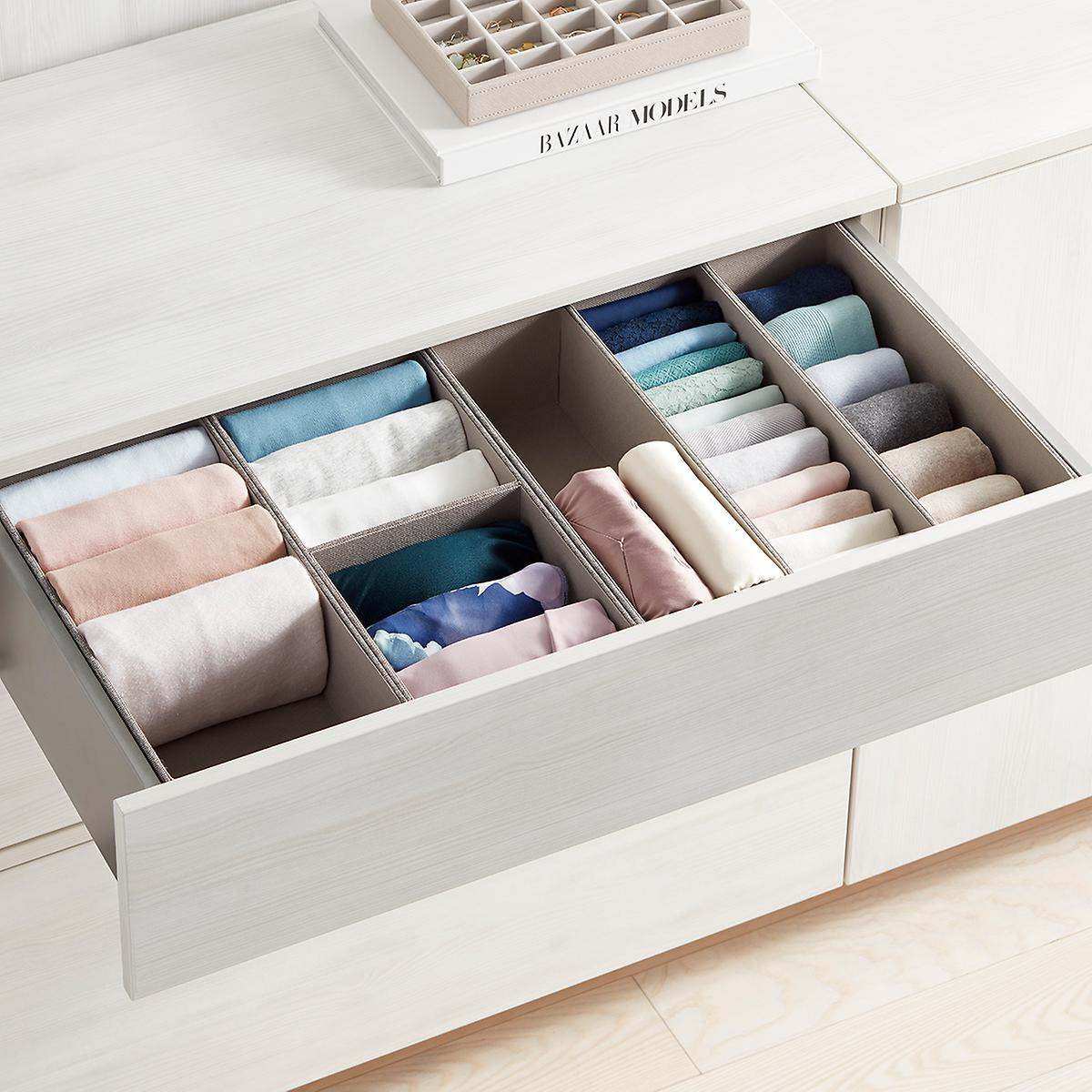 Grey Cambridge Drawer Organizers | The Container Store