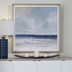 Coastal Scene Framed Wall Art - 40.75" x 40.75 | Christmas Central
