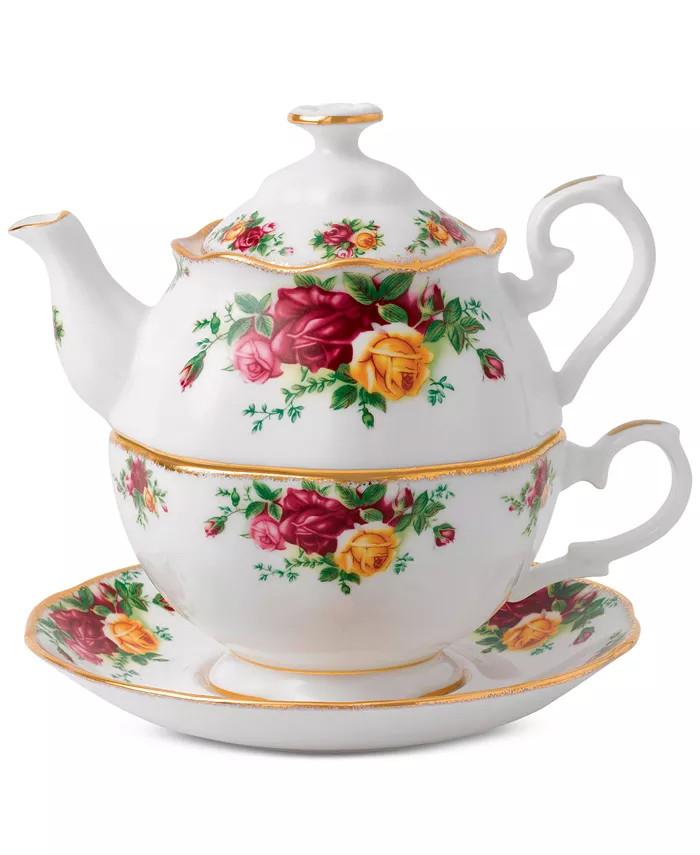 Royal Albert Old Country Roses Tea For One Set - Macy's | Macy's