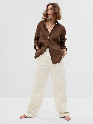 Linen Boyfriend Shirt | Gap (US)