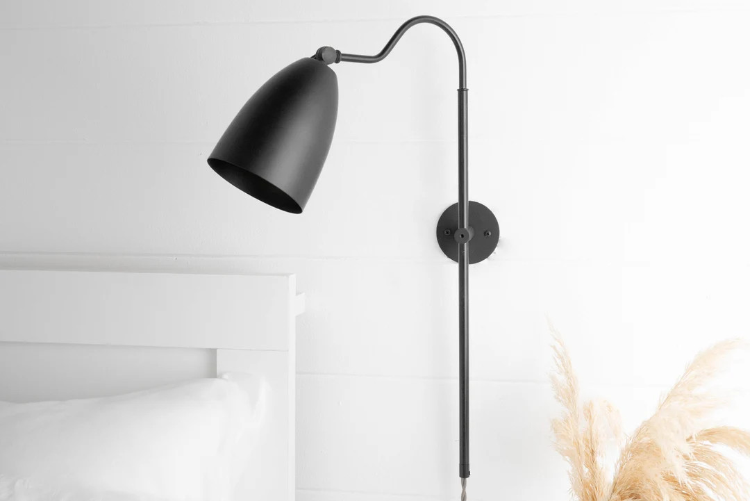 Bedside Lighting  Bedside Wall Sconce  Plug in Wall Sconce  - Etsy | Etsy (US)