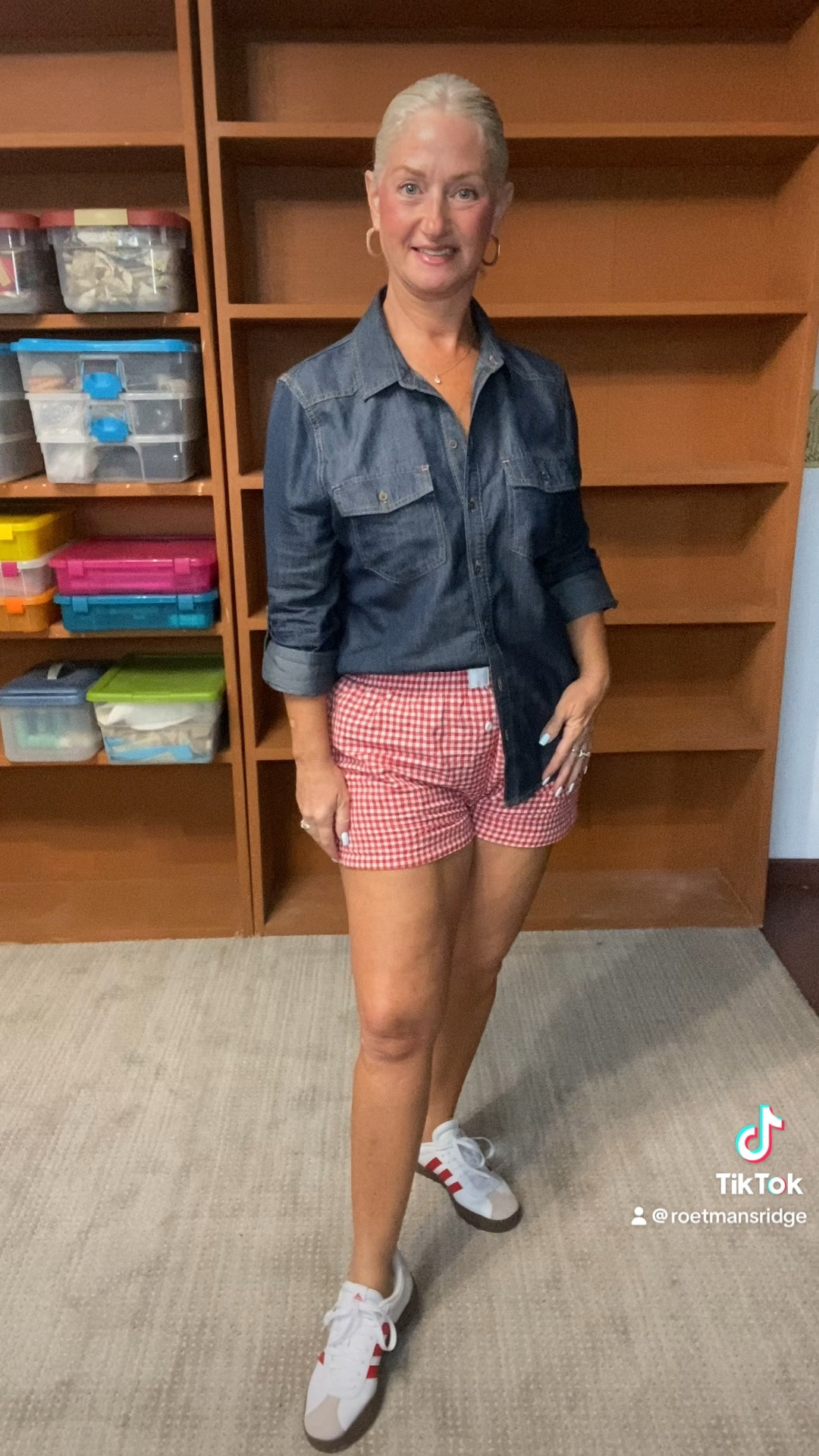 The cutest red and white gingham shorts/boxers! #ginghamshorts 