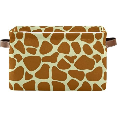 Giraffe Print Seamless Pattern Storage Bin Canvas Toys Storage Basket Bin Large Storage Cube Box Col | Walmart (US)