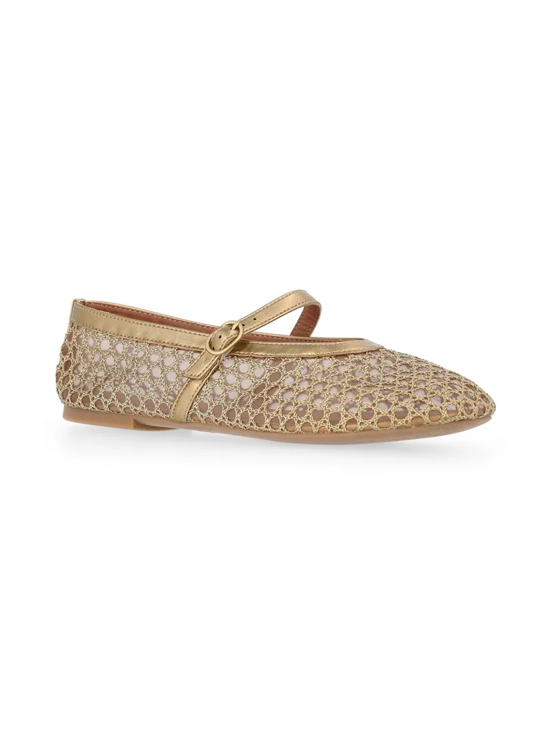 No Boundaries Women’s Mesh Mary Jane Flats | Walmart (US)