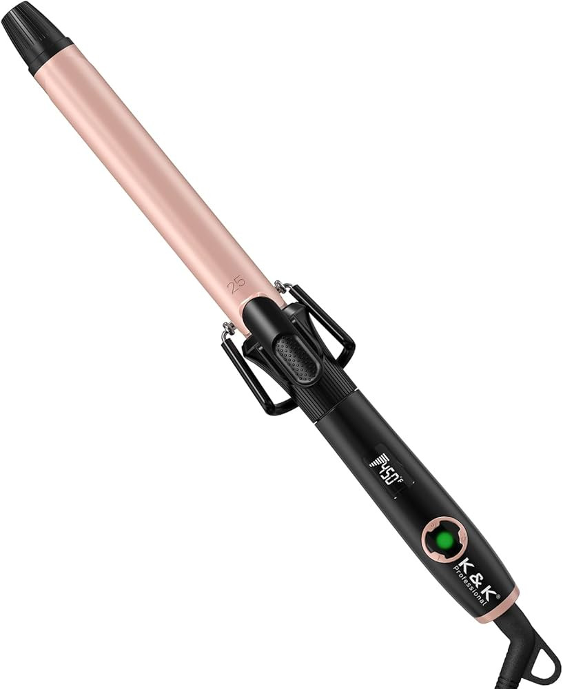 1 Inch Curling Iron with Clipped Tourmaline Ceramic Barrel Professional 1 Inch Hair Curler up to ... | Amazon (US)