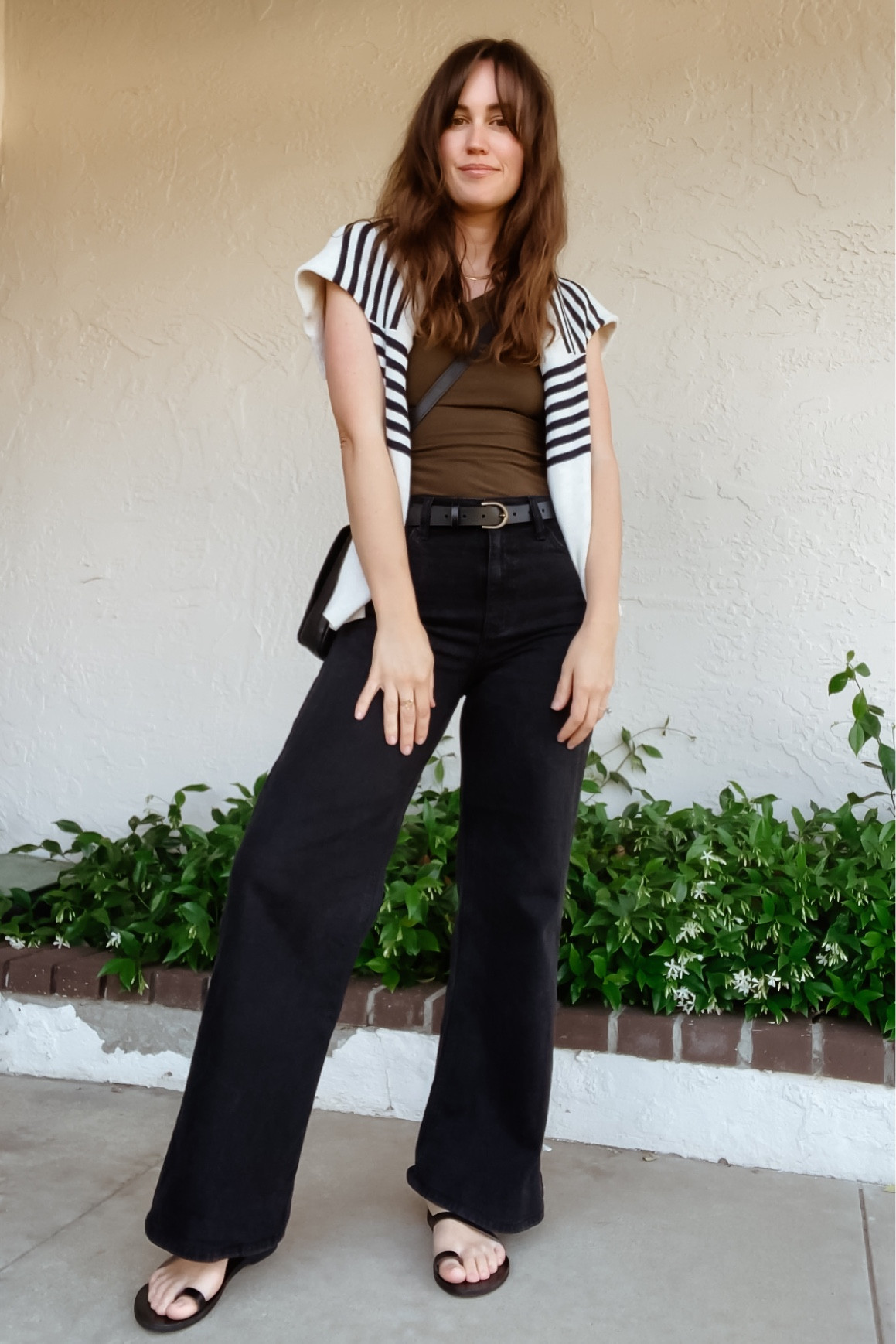 Jeans go down one from your typical even number size. Or go bigger for a loose fit at the waist. 

Tank I sewed. 

Sweater is old. 

Wide leg jeans 

#LTKFindsUnder100 #LTKSeasonal #LTKShoeCrush