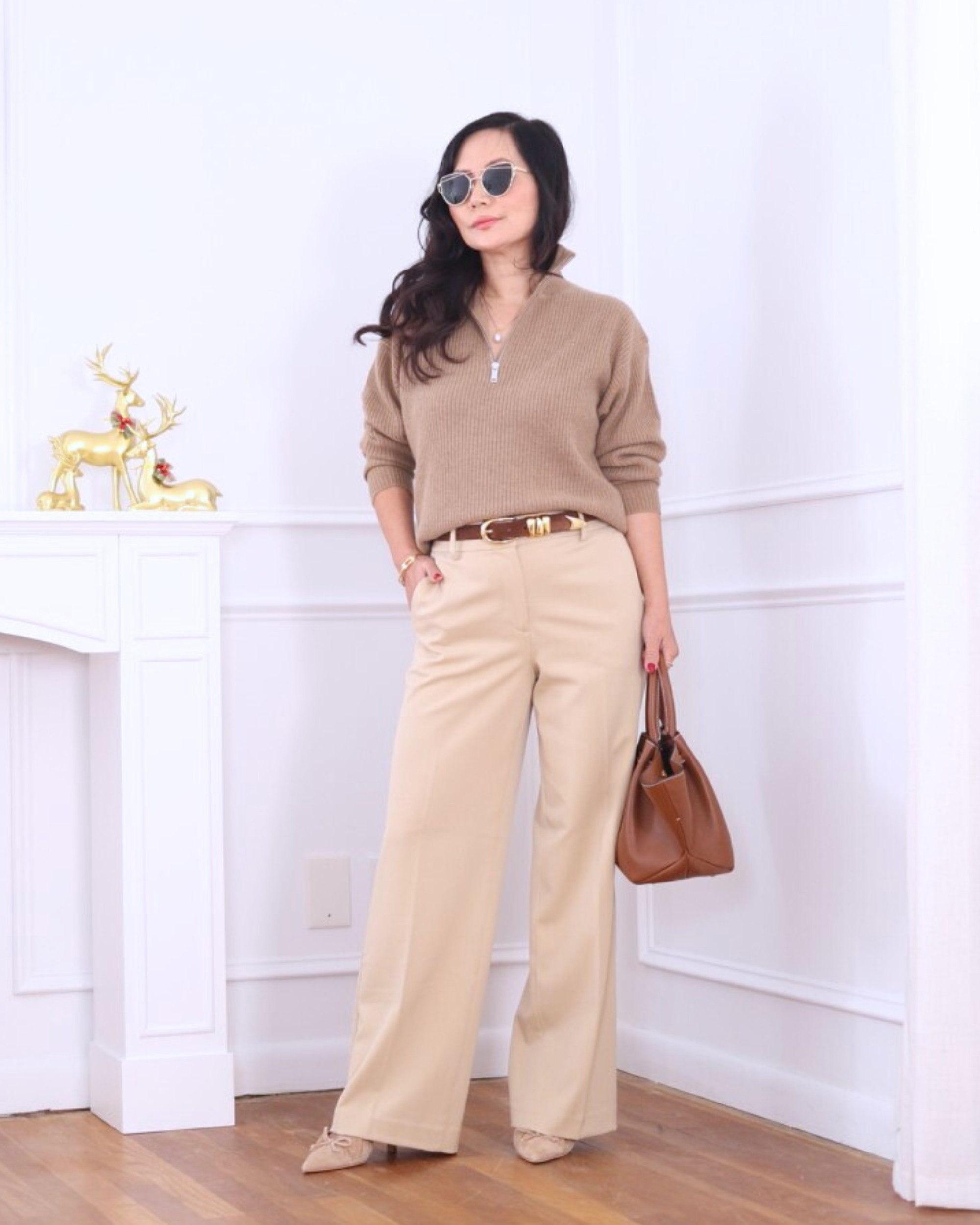 Easy, comfortable, and still put-together — this quarter-zip sweater from Quince paired with wide-leg pants from Ann Taylor is one of those outfits that feels relaxed but looks polished. Perfect for busy days when comfort is non-negotiable. I’m 5’2, wearing size XS.

#LTKOver40 #LTKootd #LTKPetite