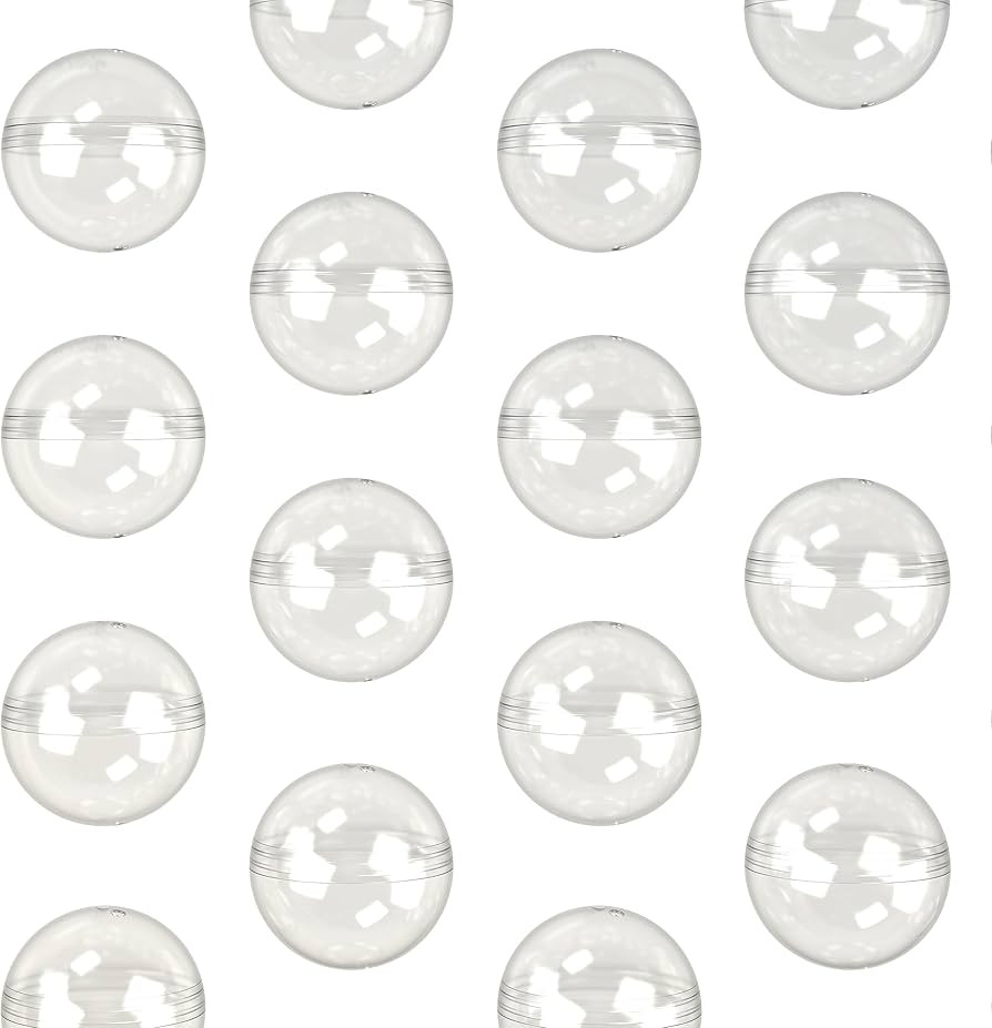 Vending Machine Capsules - 50 Pcs Toy Capsules - Clear 1.26 Inches Round Plastic Capsules - Prize... | Amazon (US)