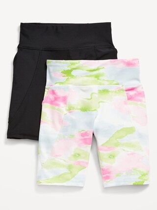 High-Waisted PowerSoft Biker Shorts 2-Pack for Girls | Old Navy (US)