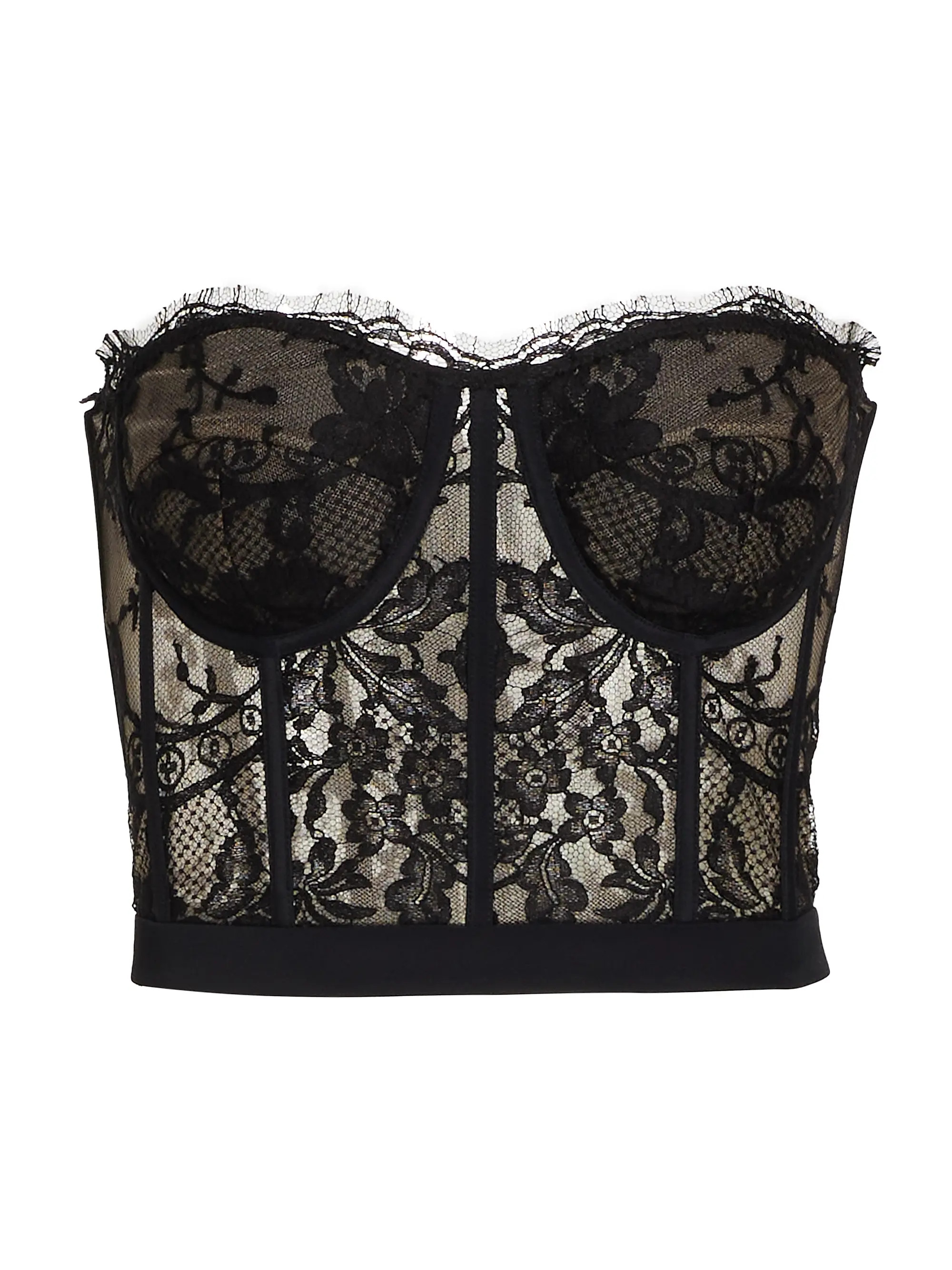 Strapless Lace Crop Bustier | Saks Fifth Avenue