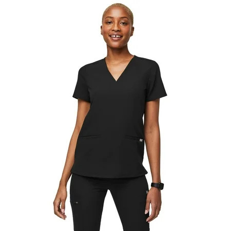 FIGS Casma Three-Pocket Scrub Top for Women – Black XL | Walmart (US)