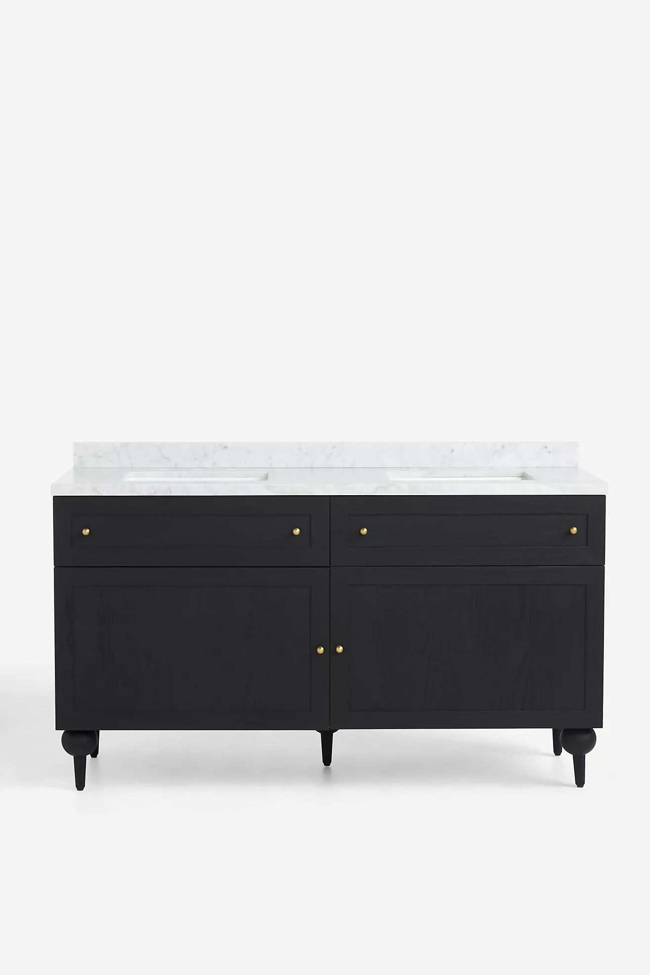 Fern Marble-Top Double Bathroom Vanity | Anthropologie (US)