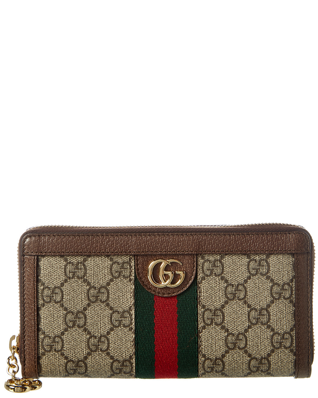 Ophidia GG Supreme Canvas & Leather Zip Around Wallet | Gilt