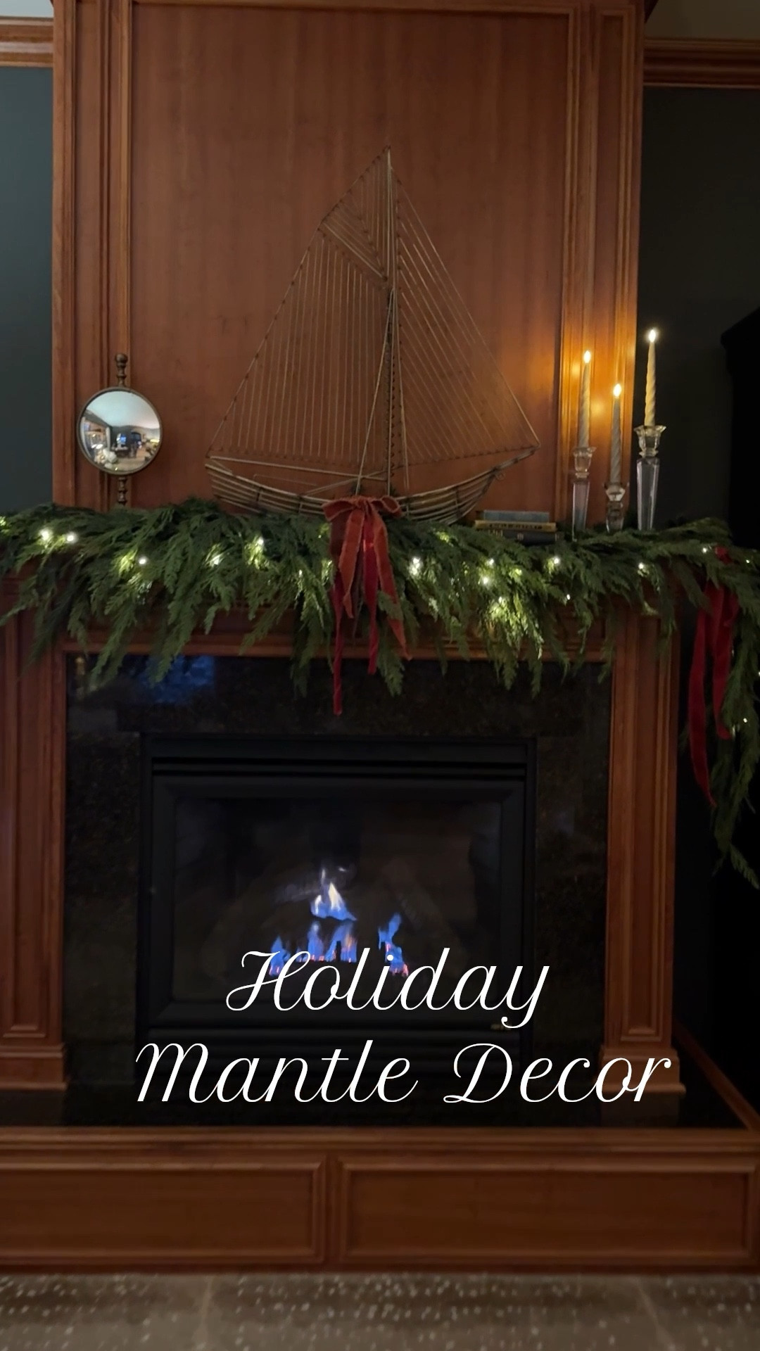 This is the second year I’m using this holiday garland and I love the way it looks on the fireplace mantle. This year I added battery operated candlesticks. 
kimbentley, holiday decor, 

#LTKHome #LTKCyberWeek #LTKHoliday