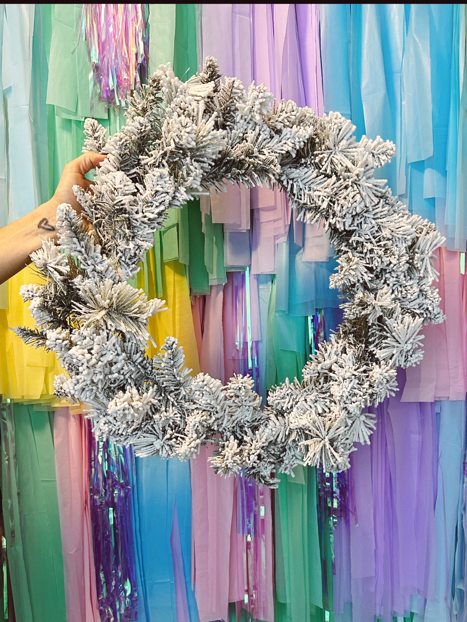 24” Flocked wreath from Walmart

#LTKHoliday #LTKSeasonal #LTKhome