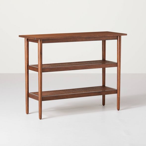 Wood &#38; Cane Console Table Brown - Hearth &#38; Hand&#8482; with Magnolia | Target