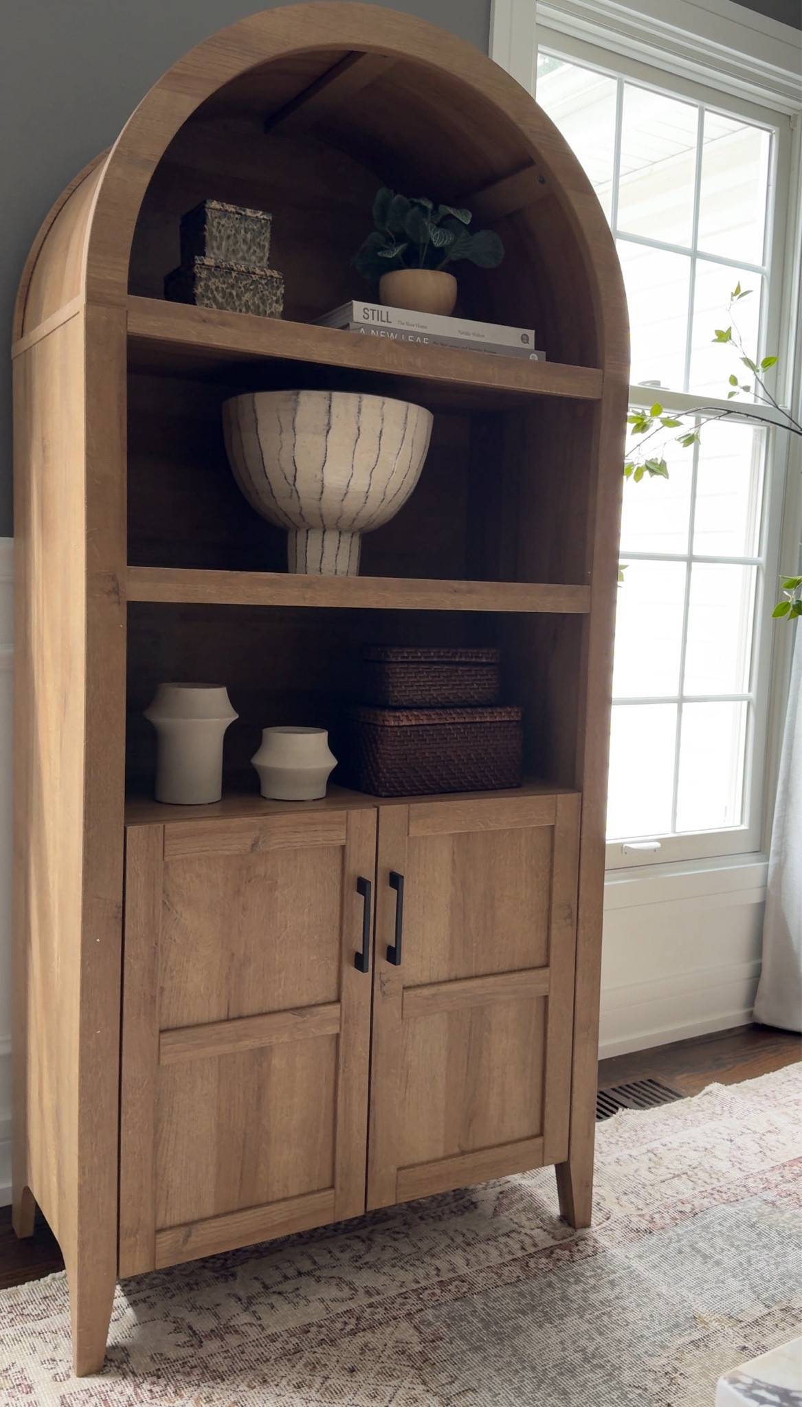 This beautiful new arched cabinet is on sale now! Now only $314!! Great quality, comes in black too, and has the perfect amount of display and storage space! 

#LTKStyleTip #LTKSaleAlert #LTKHome