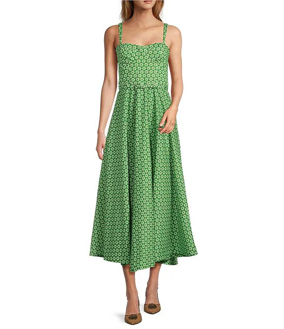 Floral Print Surplice V-Neck Long Bubble Sleeve Wrap Above the Knee A-Line Dress | Dillard's