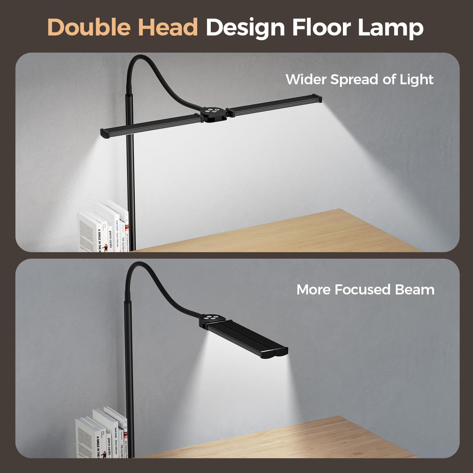 LED Floor Lamp for Living Room, Bright Reading Lamps for Office, Adjustable Colors Temperatures&B... | Amazon (US)