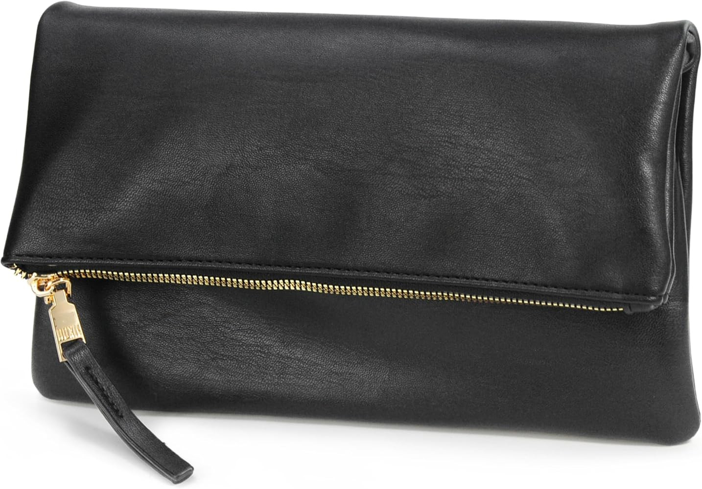 Women's Zipper Foldover Clutch Vegan Leather Envelope Cross body Bag with Chain Strap | Amazon (US)