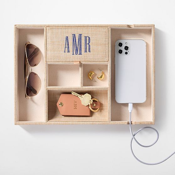 Montauk Raffia Valet Tray | Mark and Graham