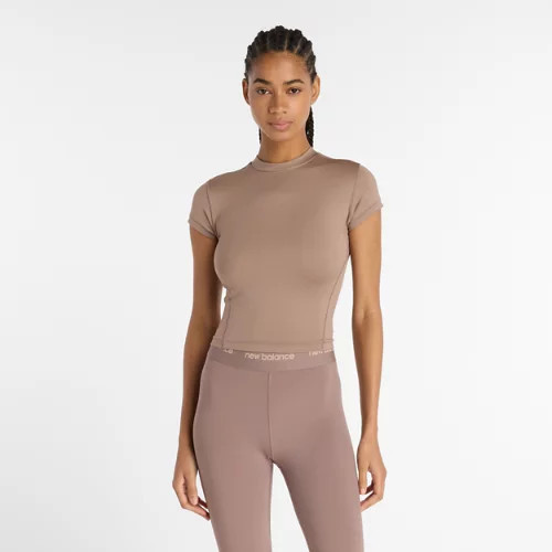 New Balance Women's NB Define Fitted T-Shirt - Brown (Size L) | New Balance Athletics, Inc.