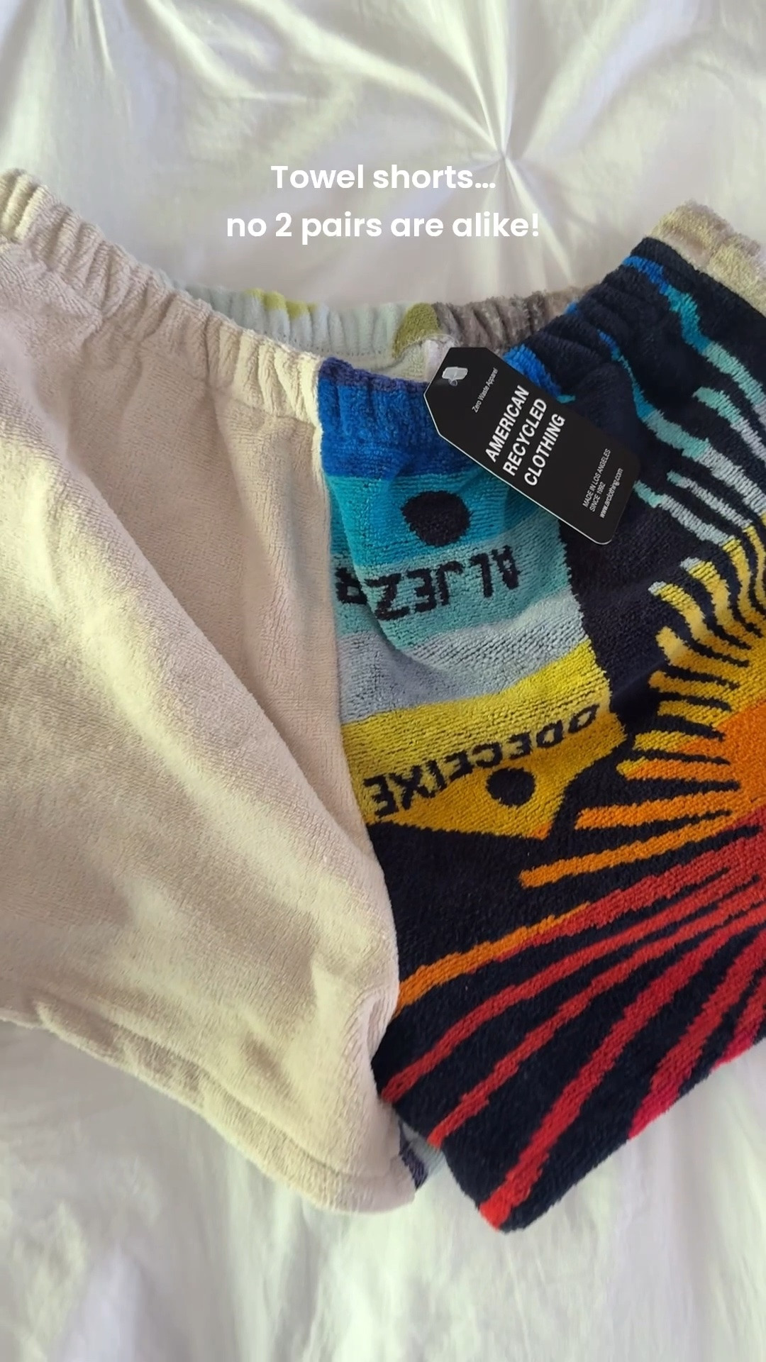 Deconstructed vintage & recycled towels made into the cutest one-of-a-kind shorts 🤍 Relaxed fit, soft terry cloth, elastic waist, and so unique! One of my favorite finds this summer. Comes in 2 sizes (s/m & m/l) - showing size s/m.

#LTKootd #LTKgrwm