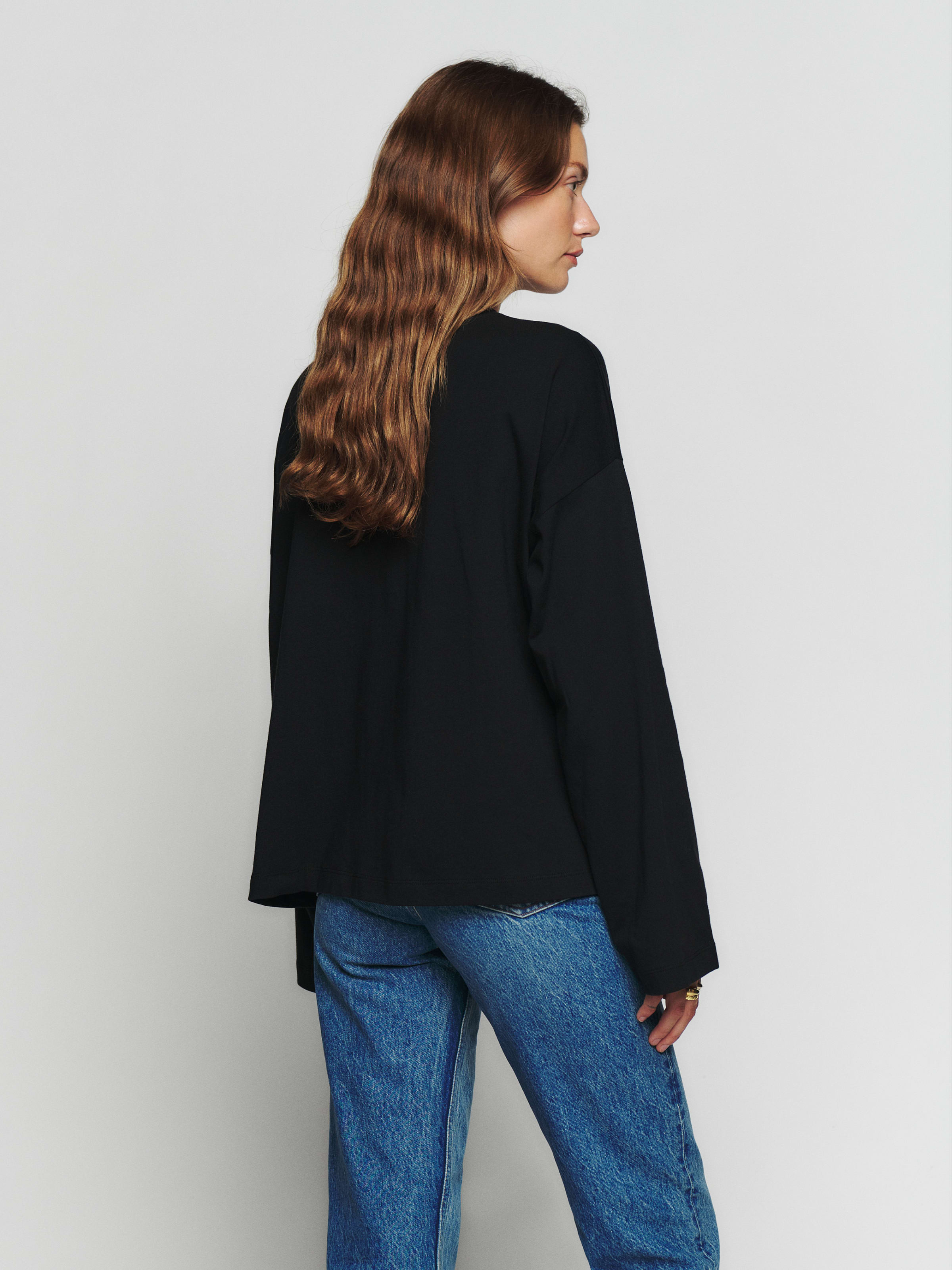 Oversized Long Sleeve Tee | Reformation (Global)