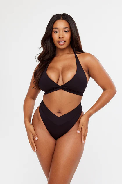 MAUI WRAP DETAIL BIKINI BRIEF - BLACK | TALA (UK)