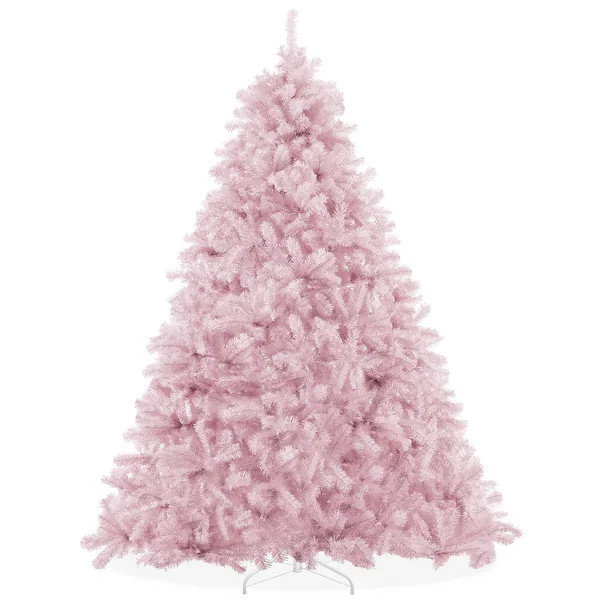 7.5FT Pink Spruce Artificial Holiday Christmas Tree with Metal Stand - 7.5 ft - Bed Bath & Beyond... | Bed Bath & Beyond