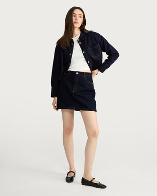 The F&F Edit Denim Mini Skirt in Navy | Tesco F&F