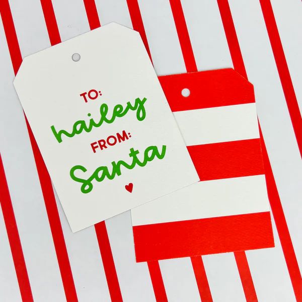 Personalized To From Santa Gift Tags | Joy Creative Shop