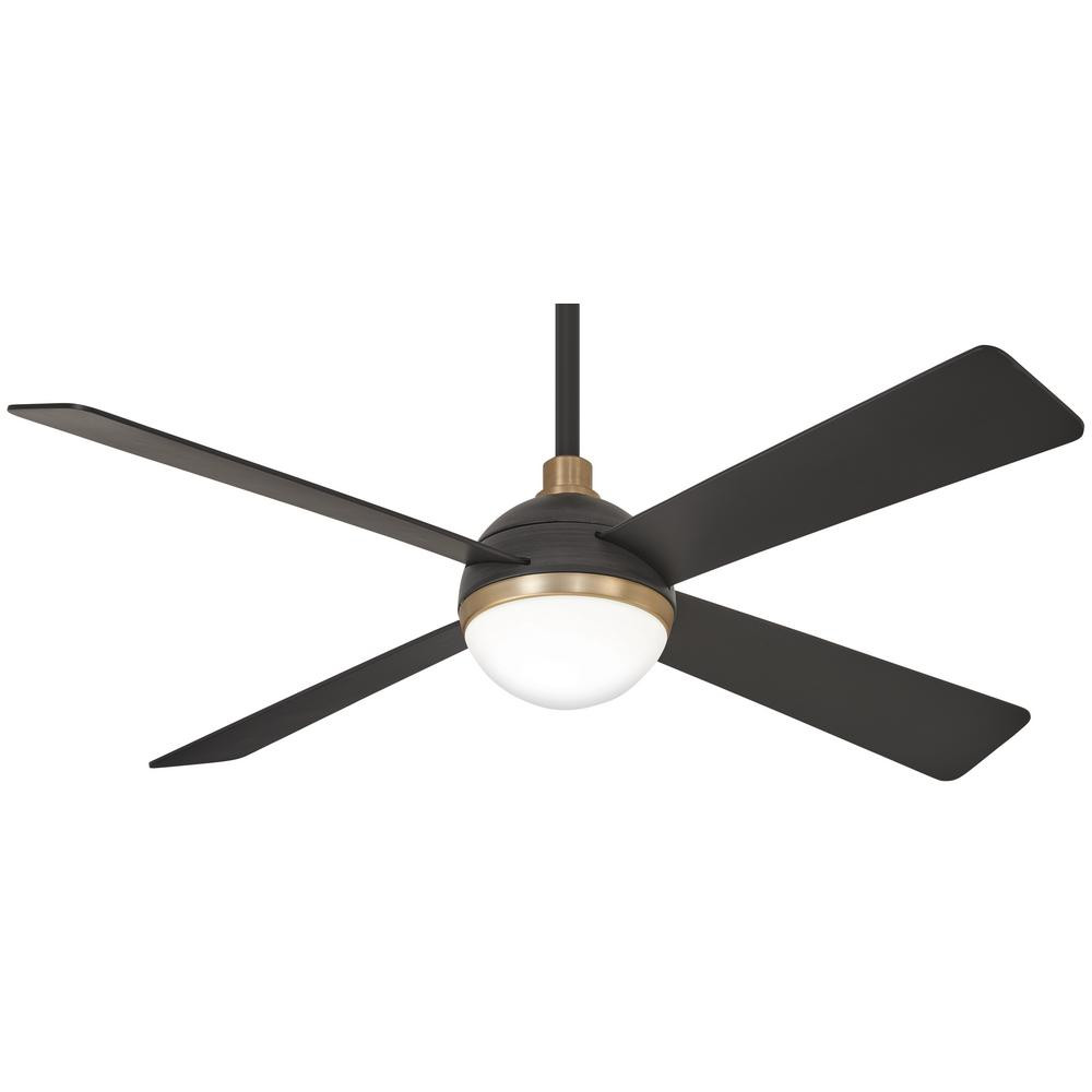 MINKA-AIRE Orb 54 in. Integrated LED Indoor Brushed Carbon Ceiling Fan with Light with Remote Contro | The Home Depot